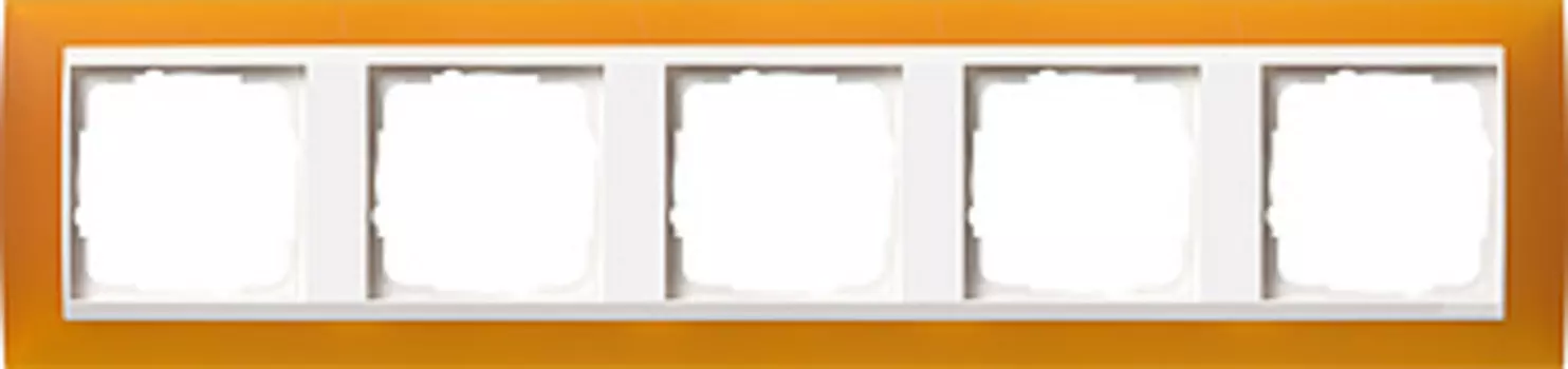 0215332 Рамка Event Янтарный / Белый 5-постовая Gira