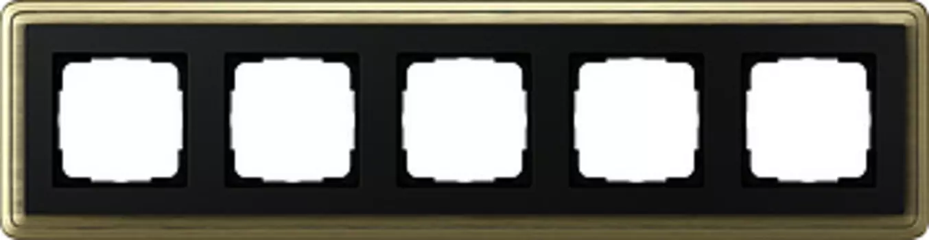 0215622 Рамка Classix Бронза / Черный 5-постовая Gira