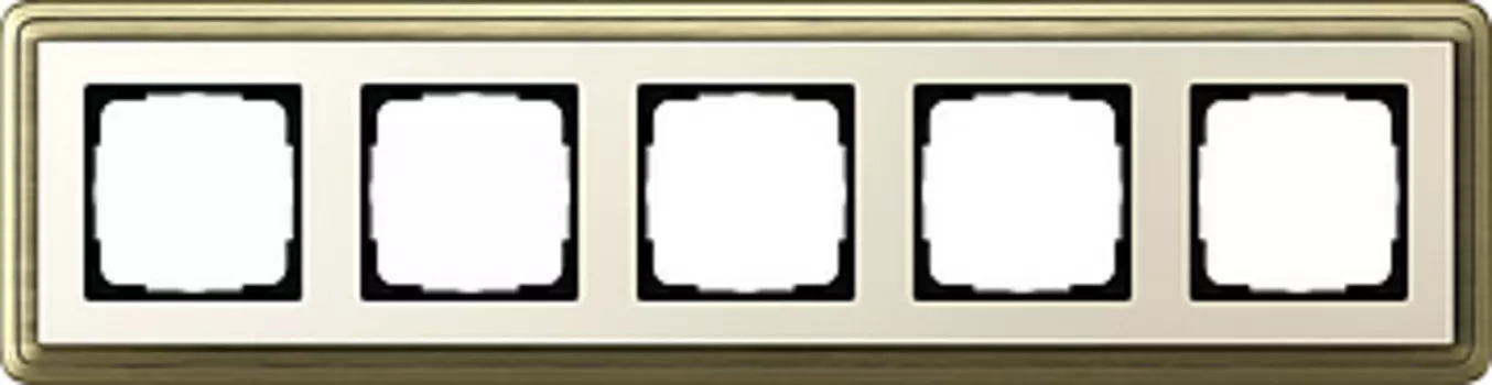 0215623 Рамка Classix Бронза / Кремовый 5-постовая Gira