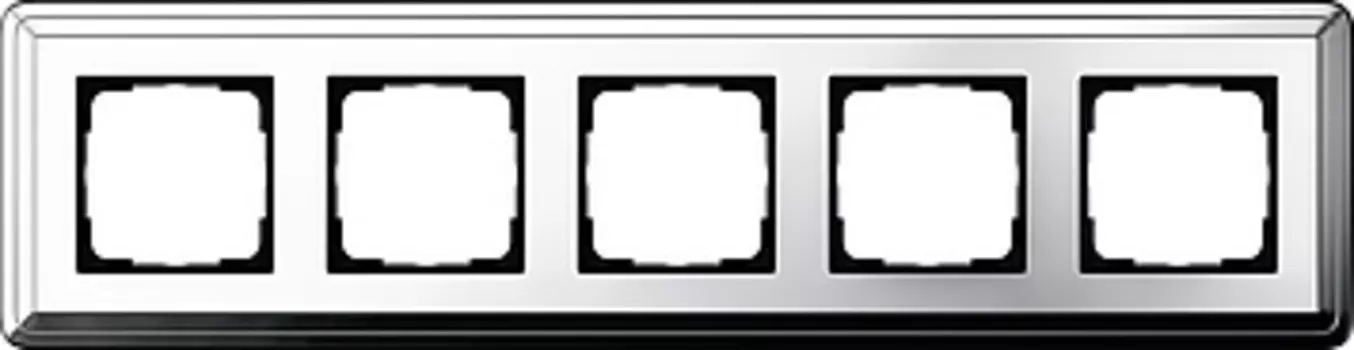 0215641 Рамка Classix Хром / Хром 5-постовая Gira