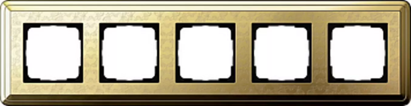 0215671 Рамка Classix Art Латунь 5-постовая Gira