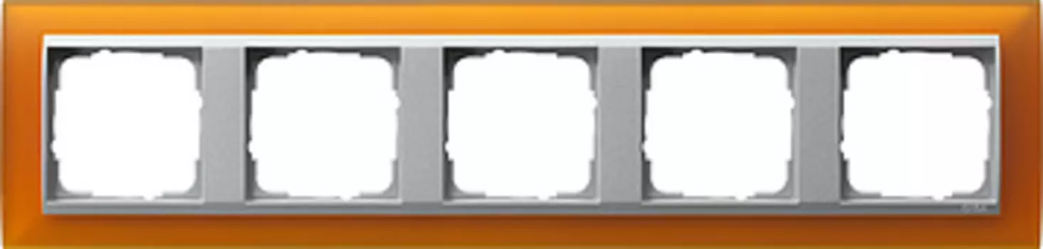 021569 Рамка Event Янтарный / Алюминий 5-постовая Gira
