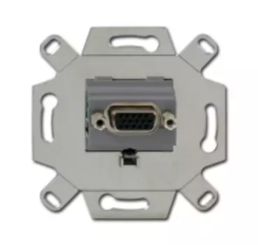 0230-0-0426 (0261/23-500), Механизм VGA-розетки/разъёма, D-type, Full HD, 15 полюсов, цвет серый, ABB