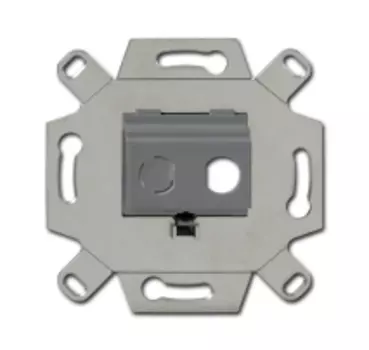 0230-0-0438 (0262/13-500), Адаптер/суппорт для ТВ-разъёмов тип F, BNC-F, цвет серый, ABB