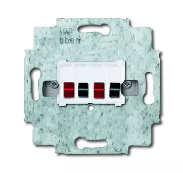 0230-0-0464 (0248/04-101-500), Розетка для громкоговор.,4-р.,ал.бел., ABB