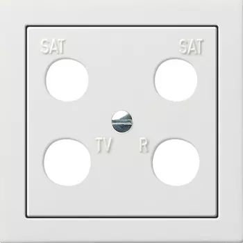 0258112 Панель 50*50 мм для 4 канальной антенной розетки EVU 02/F (Hirschmann) Белый Gira F100