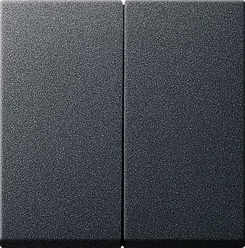 026628 Двойные клавиши с комплектом уплотнителей IP44 для клавишных и кнопочных выключателей Антрацит Gira