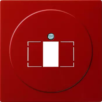 027643 Накладка телефонной розетки TAE+Стерео+USB Красный Gira S-color