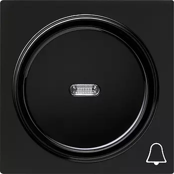 028647 Клавиша с символом "звонок" Черный Gira S-color