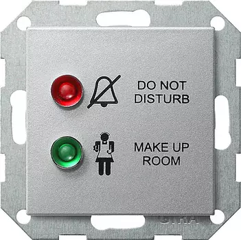 029726 Информационная накладка для отелей Алюминий Gira