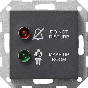 029728 Информационная накладка для отелей Антрацит Gira