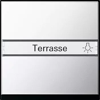 0299605 Клавиша с полем для надписи Хром Хром Gira