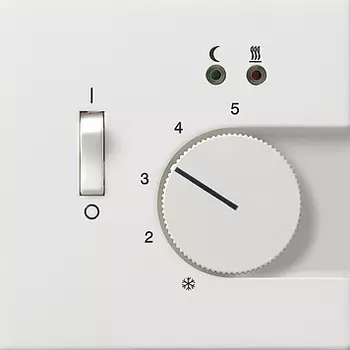 0390112 Терморегулятор с размыкающим контактом Белый Gira F100