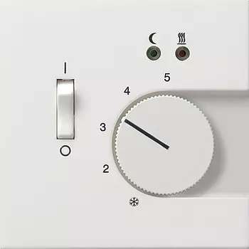 0396112 Терморегулятор с переключающим контактом Белый Gira F100