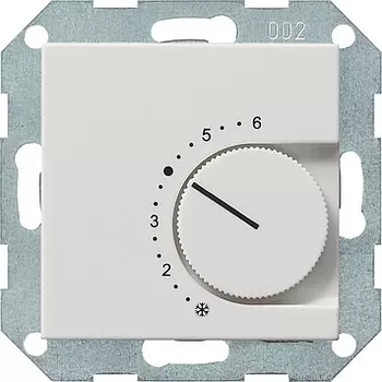 039627 Терморегулятор с переключающим контактом белый матовый Белый Gira