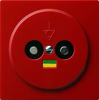 040543 Розетка выравнивания потенциалов, двухместная Красный Gira S-color