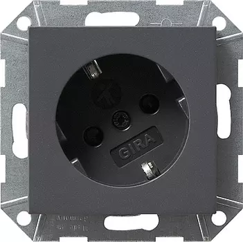 041828 Розетка с поворотом на 30 градусов Антрацит Gira