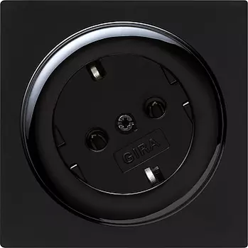044847 Розетка с поворотом на 30 градусов Черный Gira S-color