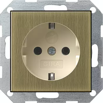 0453613 Розетка с защитой от детей Бронза Gira