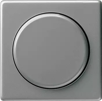 065020 Накладка с поворотной кнопкой для светорегуляторов и эл. потенциометров Сталь Сталь Gira E22