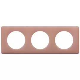 066763 Рамка Celiane Классика Перкаль розе 3-постовая Legrand