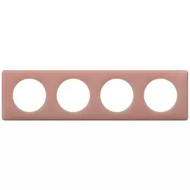 066764 Рамка Celiane Классика Перкаль розе 4-постовая Legrand