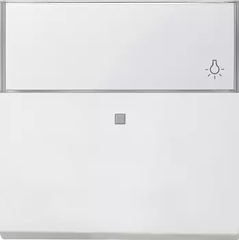 0670112 Одинарная клавиша с полем для надписи и подсветкой Белый Gira F100