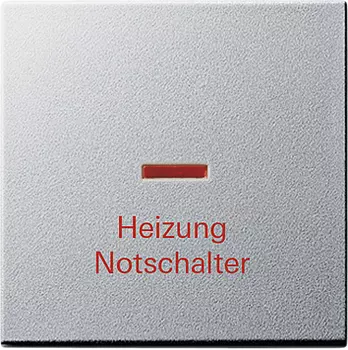 067826 Клавиша "Аварийный выключатель отопления" Алюминий Gira