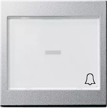 067926 Клавиша с полем для надписи 37*47 мм и символом "звонок" Алюминий Gira