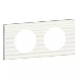 069012 Рамка Celiane Пластик Corian Белый Рельеф 2-постовая Legrand