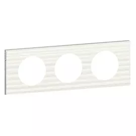 069013 Рамка Celiane Пластик Corian Белый Рельеф 3-постовая Legrand