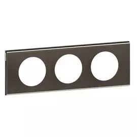 069033 Рамка Celiane Металл Черный никель 3-постовая Legrand