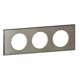 069103 Рамка Celiane Металл фактурная сталь 3-постовая Legrand