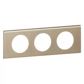 069113 Рамка Celiane Металл Никель велюр 3-постовая Legrand