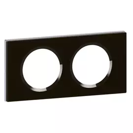 069302 Рамка Celiane Стекло Черное 2-постовая Legrand