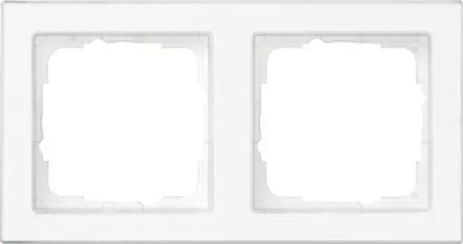 071222 Рамка E2 Белый глянец 2-постовая Gira