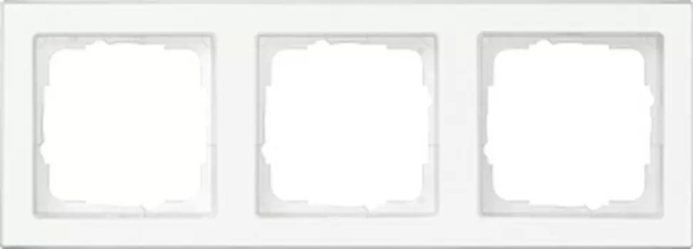 071322 Рамка E2 Белый глянец 3-постовая Gira