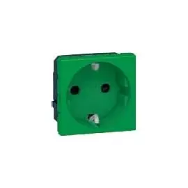 077216 Mosaic Розетка 2к+З немецкий стандарт зеленая Legrand