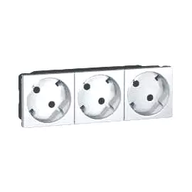 077253 Mosaic Розетка 3Х2к+З немецкий стандарт 45° Legrand