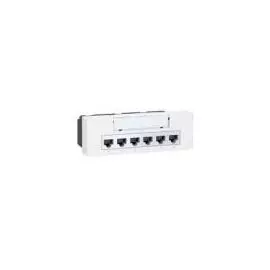 077901 Mosaic Коммутатор 6+1RJ45, Poe Legrand