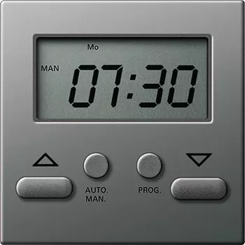 084120 Накладка электронного управления жалюзи ”Еasy” Сталь Gira E22