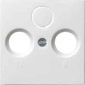 086927 Накладка антенной розетки белый матовый Белый Gira