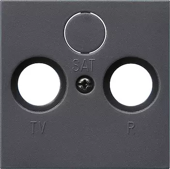 086928 Накладка антенной розетки Антрацит Gira