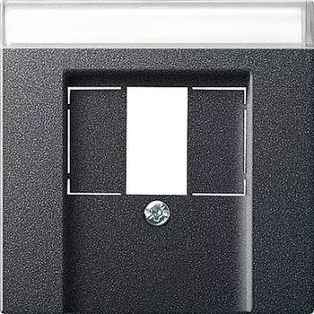 087628 Накладка телефонной розетки TAE с полем для надписи Антрацит Gira