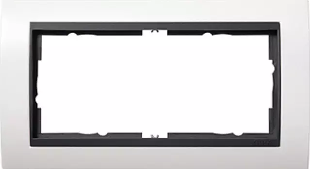 100207 Рамка без перегородки Event Белый 2-постовая Gira