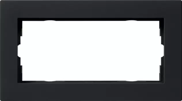 1002095 Рамка установочная для монтажа заподлицо E2 Черный матовый 2-постовая Gira