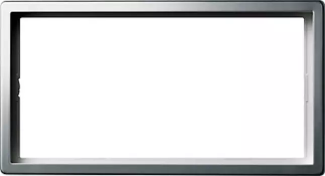 1002114 Рамка без перегородки F100 Платина 2-постовая Gira