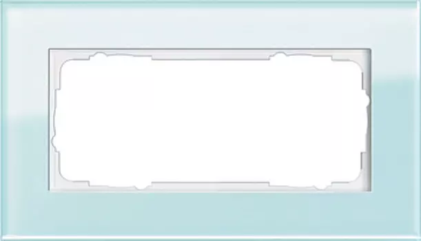 100218 Рамка без перегородки Esprit Салотовое стекло 2-постовая Gira