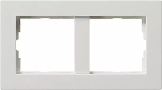 1002204 Рамка без перегородки E22 Белый 2-постовая, заподлицо Gira