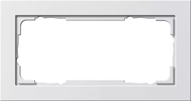 100222 Рамка E2 Белый матовый 2-постовая Gira